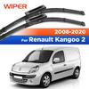 For Renault Kangoo 2 2008-2020 2014 2015 2016 2017 2018 2019 Wiper Front Wiper Blades Windshield Windscreen Window Brush 24"+22"