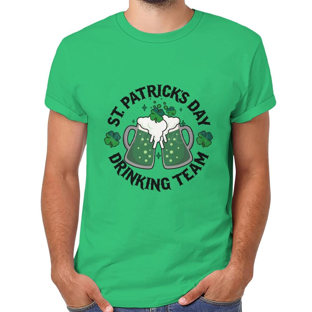 St Patricks Day Drinking Team Tshirt Funny Irish Drinking Team Unisex Tshirts Happy Go Lucky Green Beer Unisexs Clothes