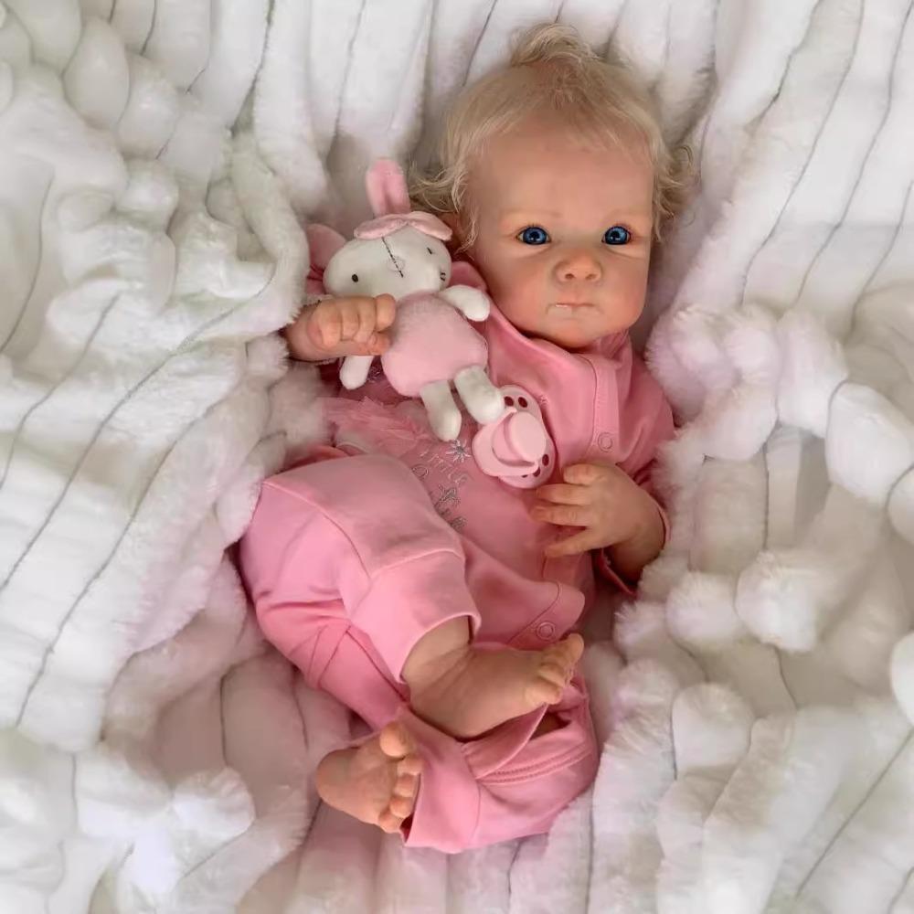 Bambola Reborn Aori 50 Cm – Realistica Con Ciuccio Magnetico, Arti Snodabili, Corpo Morbido, Vestito E Accessori Inclusi