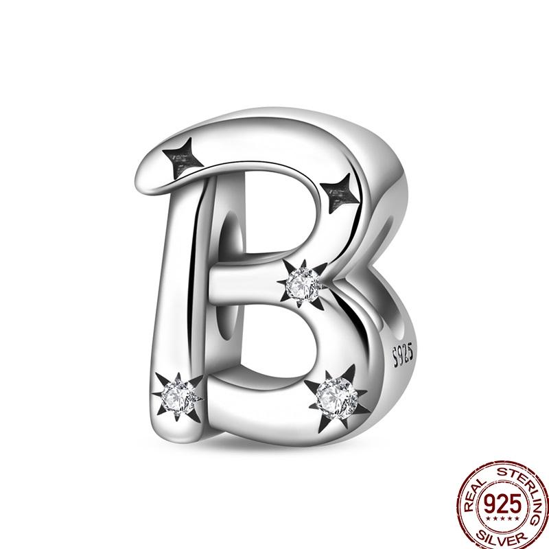 Copper 26 Letter A-Z Alphabet Charm Beads Fit Original Bangle Bracelet Necklace Pendant Jewelry Accessories Making