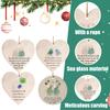 Friendship Christmas Ornaments W/ Inspirational Quotes Sea Glass Heart Christmas Tree Hanging Ornaments for Women Men Friends