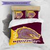 Set Biancheria da Letto Stampato 3 Pezzi Brisbane Broncos Morbido Traspirante Copripiumino Federe Set Lavabile Decorazione Camera da Letto Regalo per la Casa