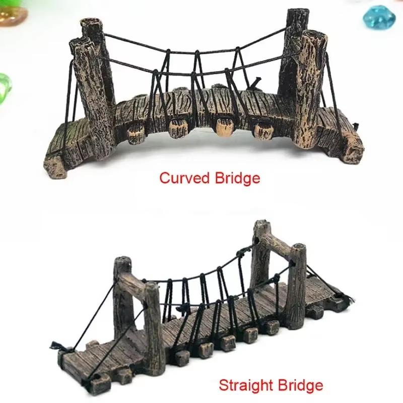 1PC Fish Tank Landscaping Ornaments Resin Retro Arch Bridge Water Tank Micro Landscape Bridge Ornaments