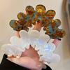 1pc Elegant French-Style Petal Hair Clip for Women - Chic Shark-Shaped Acrylic Backcombed Hairpin Perfect for Hair Accessory Elegant Hairpin