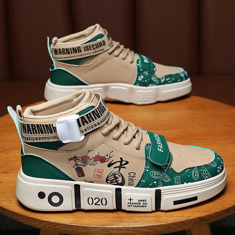 Winter men's shoes 2025 new high-top board shoes men's middle-aged and older children's velvet warm cotton shoes fashion casual sports shoes