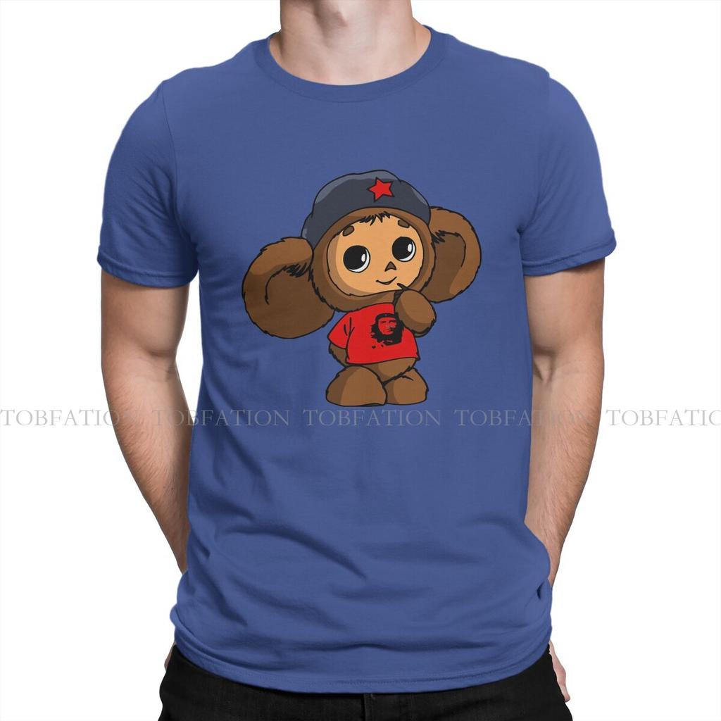 ZX CCCP Cheburashka Cute Soviet Russian Cartoon Men T Shirt Cotton Graphic ONeck TShirt Harajuku Clothing