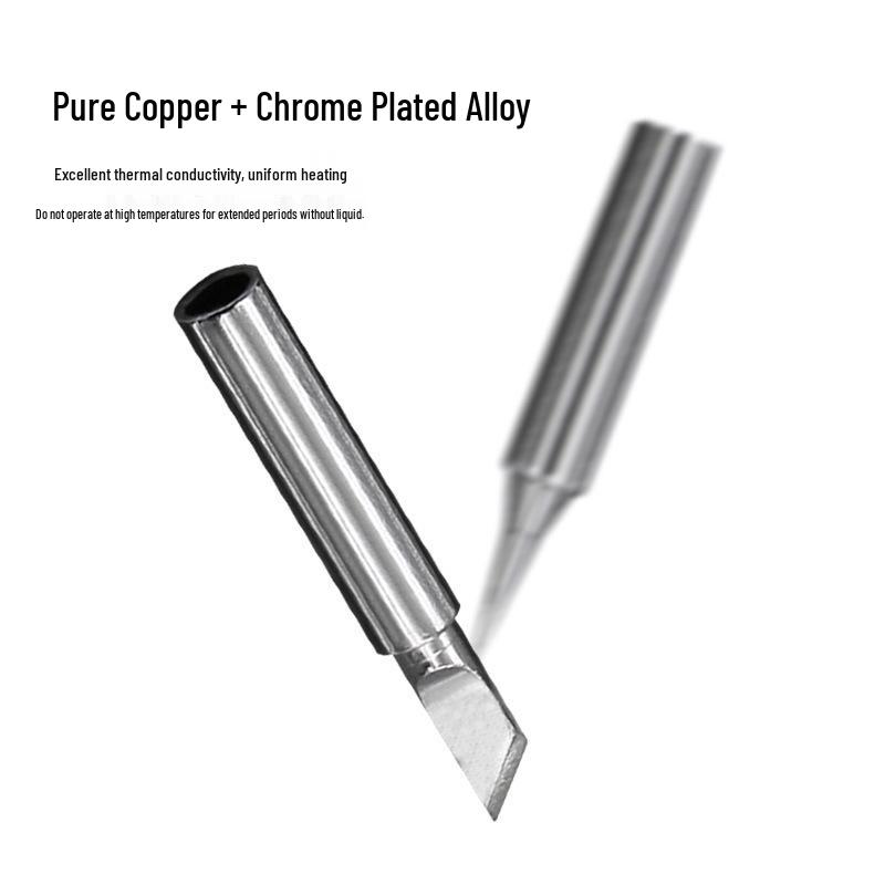 Lead-Free Electric Soldering Iron Tip Set: Flat, Bent, and Knife Tips for 936 Station