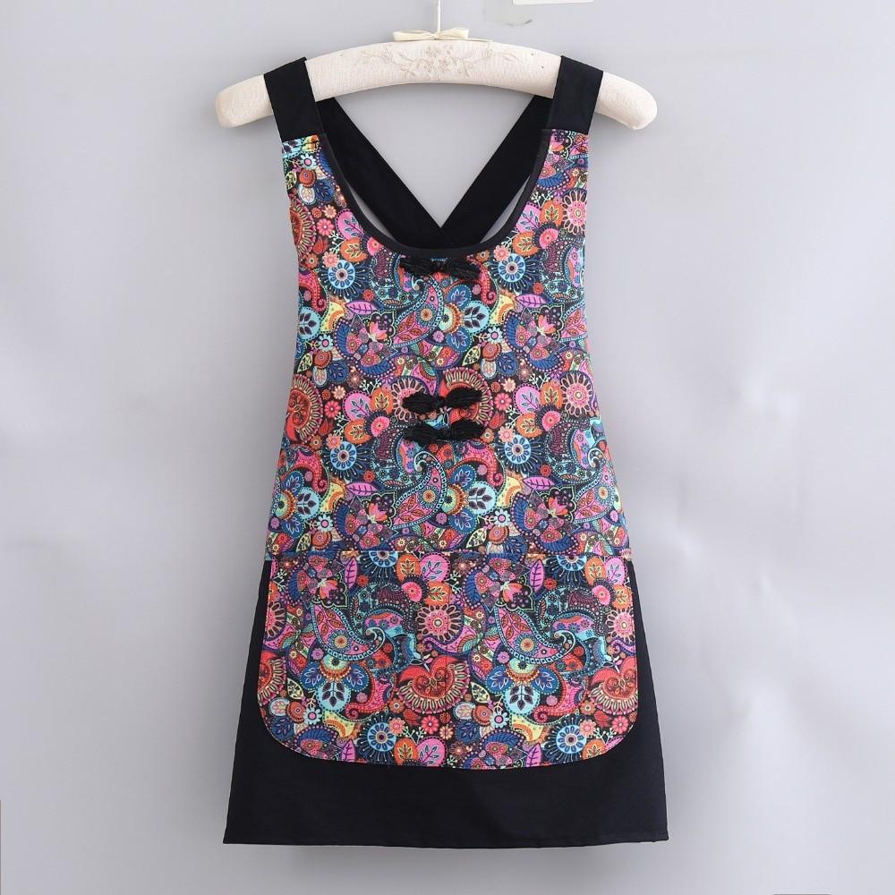 Large Pockets Cooking Apron Anti-fouling Kitchen Cooking Smock Catering Work Clothes  for Adult