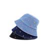 Retro Flower Embroidery Cowboy Hat Sun Protection Sun Cap Korean Fashion Fisherman's Hat  Summer