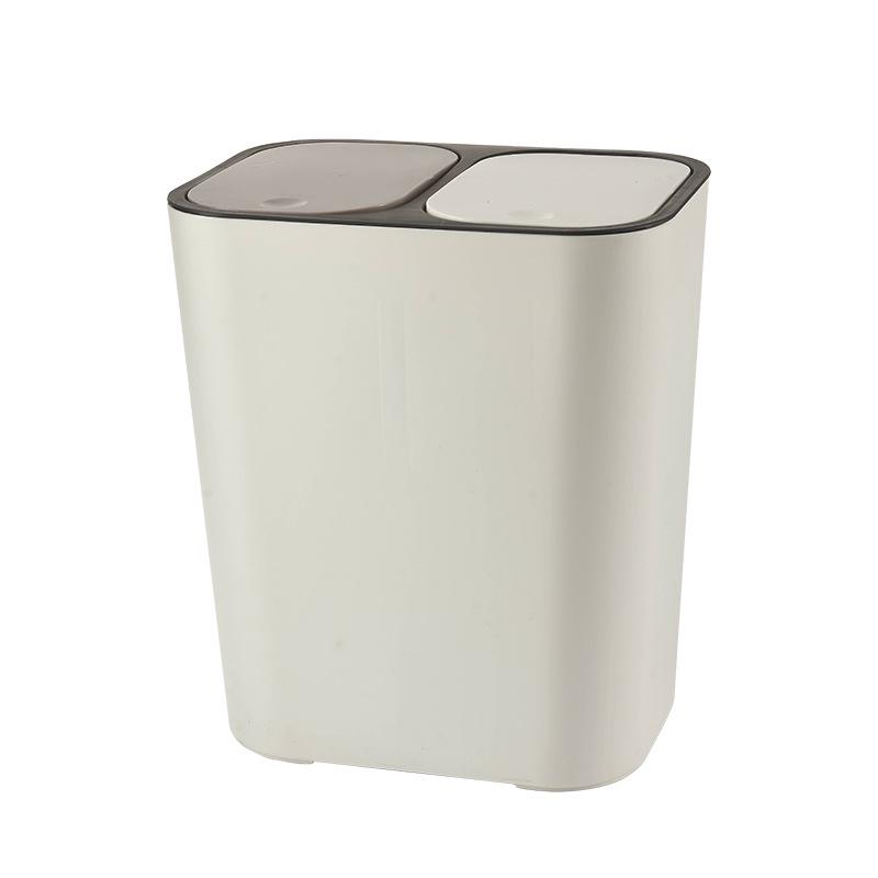 

Creative Press-Type Trash Can for Home & Office - Dry & Wet Waste Sorting, Ideal for Kitchen & Bathroom Use