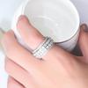 Hip-Hop Rings, Street Men'S And Women'S Trend Super Flash Half-Circle Diamond Ring Accessories, Fashionable Index Finger Rings