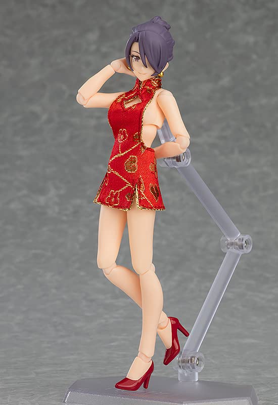 Figma Styles Female Body with Mini Skirt China Dress Coordination Plastic Painted Movable Figure [Mika] Non-Scale