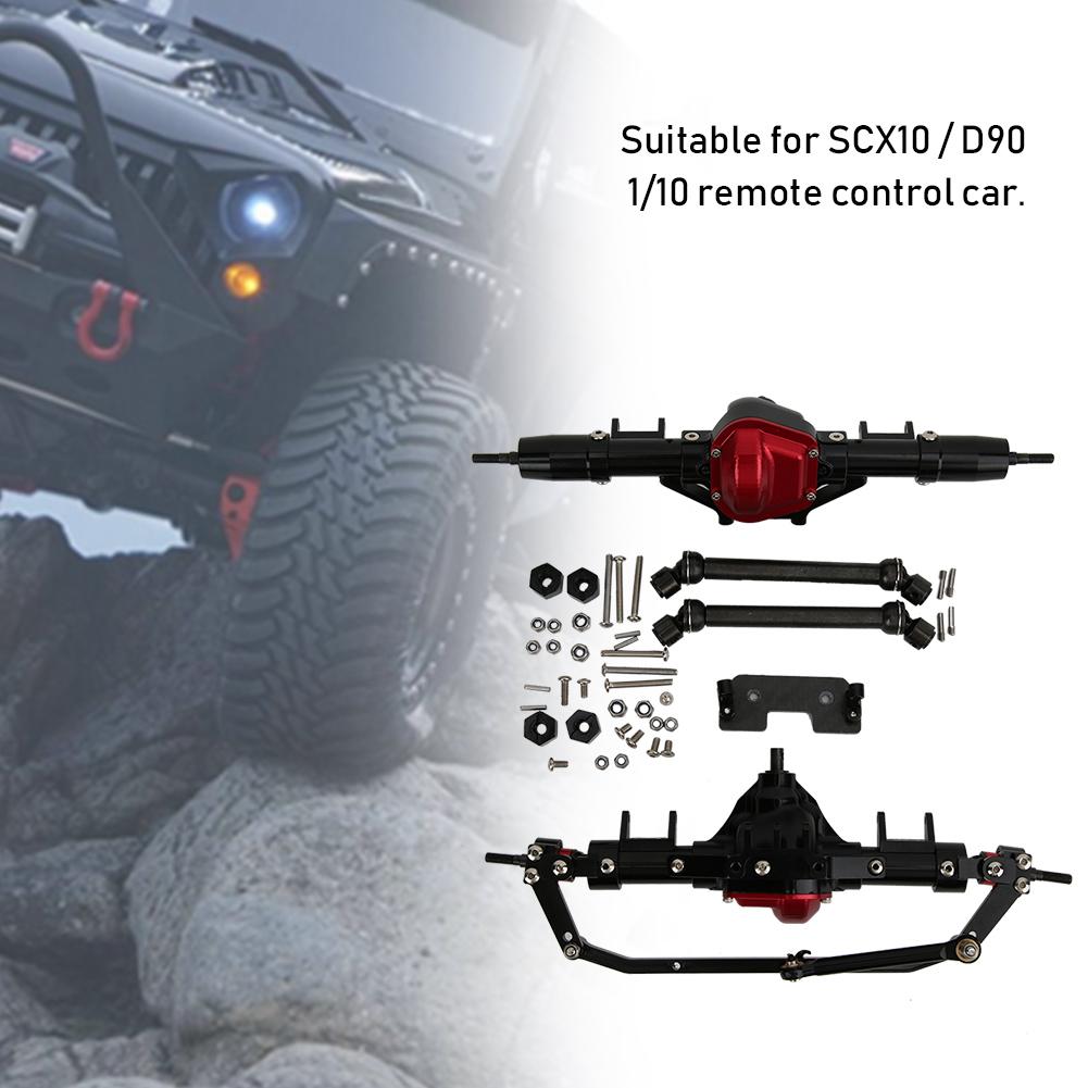 Front Rear Axle Black Aluminum Alloy Accessories for 1 10 RC Climbing Car SCX10 RC4WD D90Black