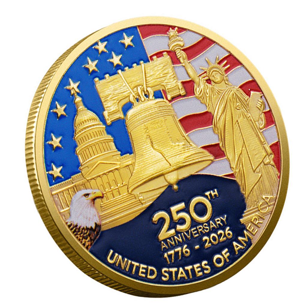 1776 To 2026 American Freedom Coin Features Bell Designs Independence Memorial Coin