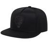 Sproutsy Men's Snapback Flat Visor Cap with Four-Leaf Clover Design (Black)