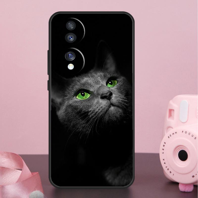 Black Cat Staring Eyes Case For Honor 400 200 Pro 50 70 90 X9a X9b X9c X9d X8b X8c Win Magic 8 Pro 5 6 7 Lite Cover