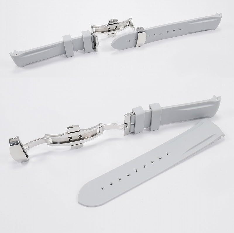 Swatch x OMEGA Exclusive Rubber Strap with D-Buckle (Light Gray)