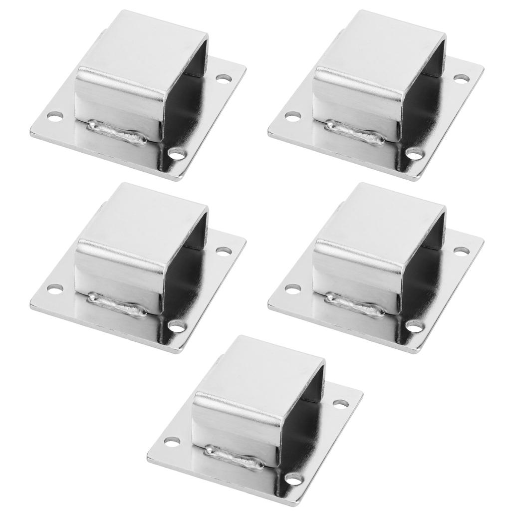 5 Stück Regalmontagehalter Aufhänger Edelstahlrohr Stütze Halter Schnalle Beschläge Silber Dichtung