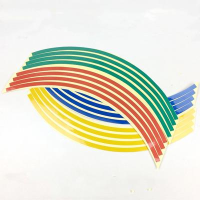17'18" Motorcycle Styling Wheel Hub Rim Stripe Reflective Decal Stickers