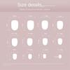 24pcs Manicure DIY Press on Nails Gradient Pink False Nails Short Round French