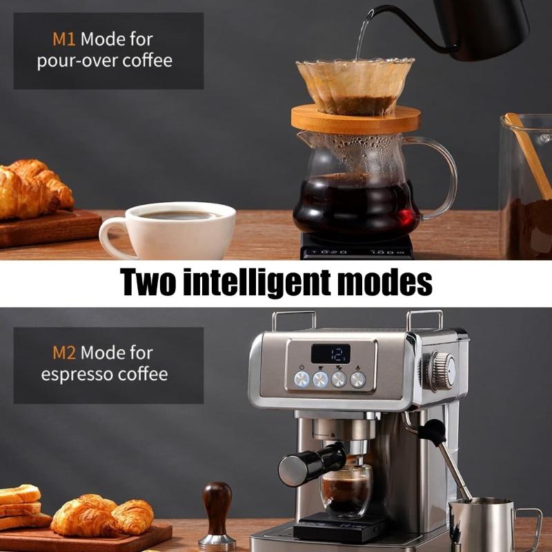 Rechargeable Digital Scale Kitchen Coffee Scale with Automatic Timing High Precisions 5 Modes Drip Espresso Scale