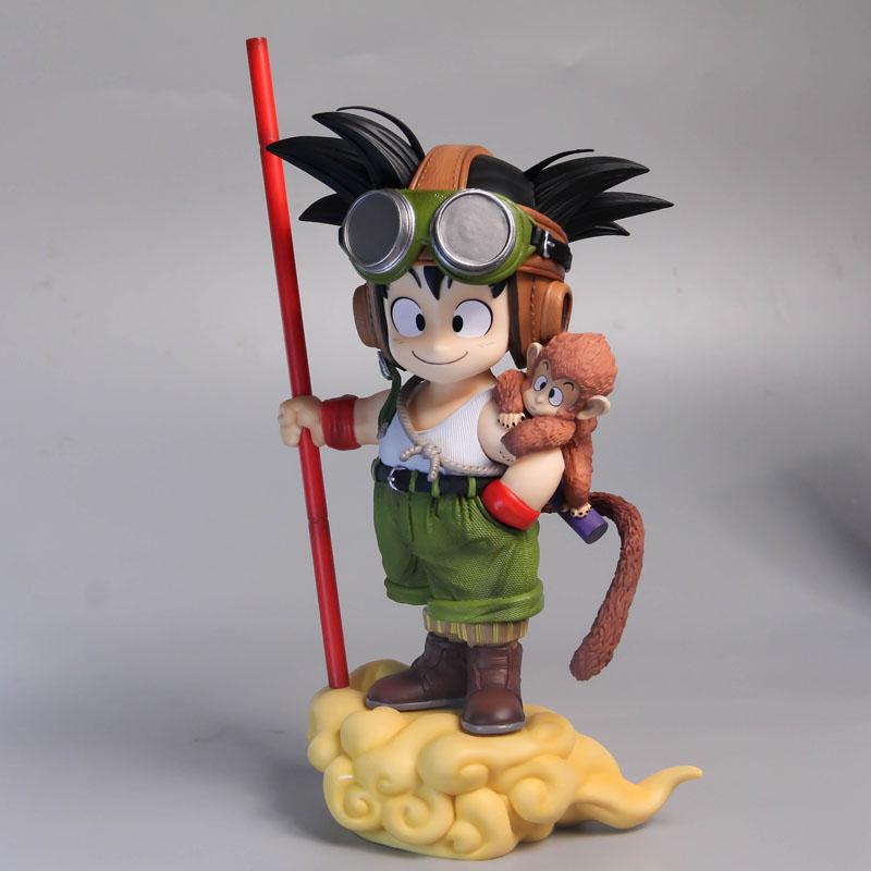 Anime Dragon Ball Son Goku Figure With Monkey Kid Goku Action Figure 26cm Pvc Statue Collection Model Toys Gifts