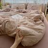 Lilang Solid Color Jacquard Linen 4-Piece Bedding Set