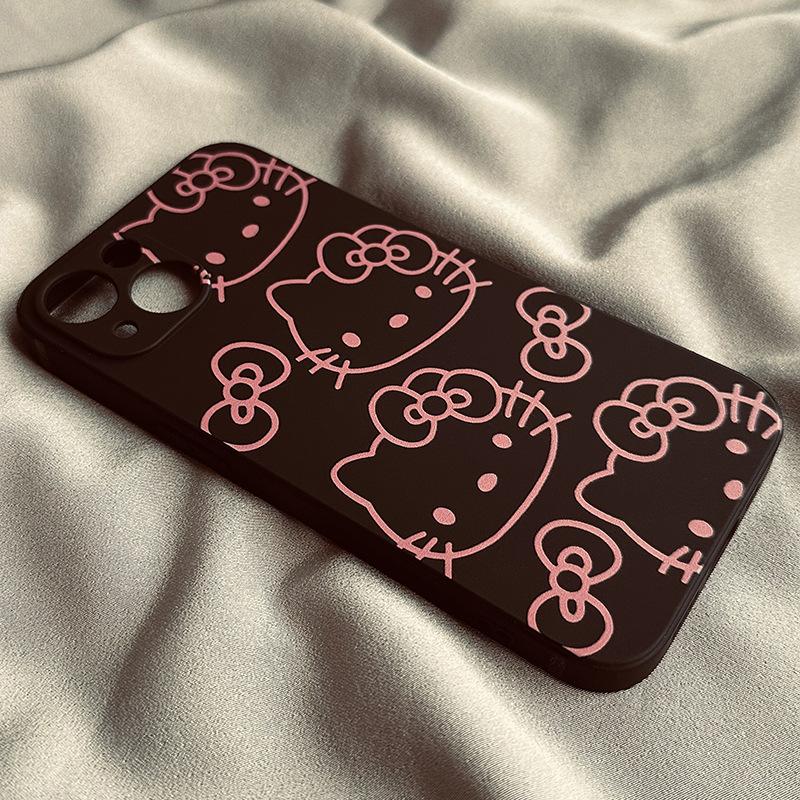 Full screen KT cat is suitable for Apple 16promax mobile phone case 15plus festive 14pro anti-drop 13 all-inclusive 12 women x