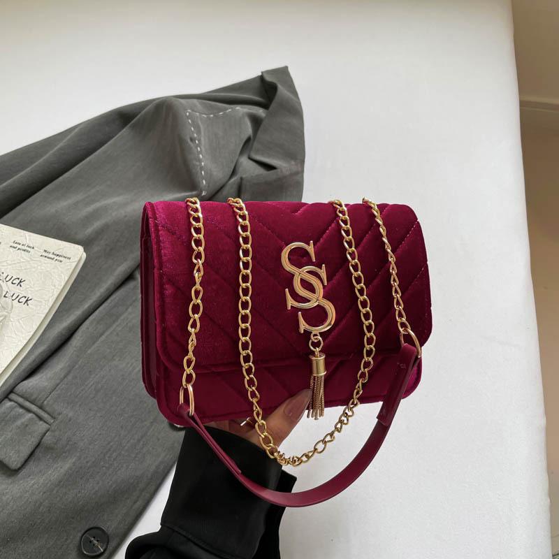 2025 Women's Stylish Small Diamond Pattern Crossbody Chain Handbag