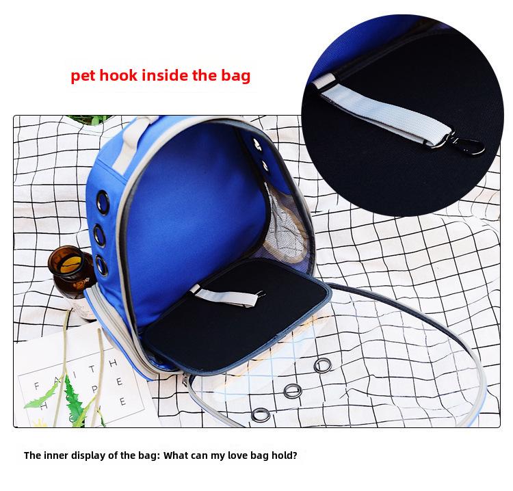 Transparent Double Shoulder Cat Backpack - Lightweight, Breathable & Panoramic Pet Bag for Outings