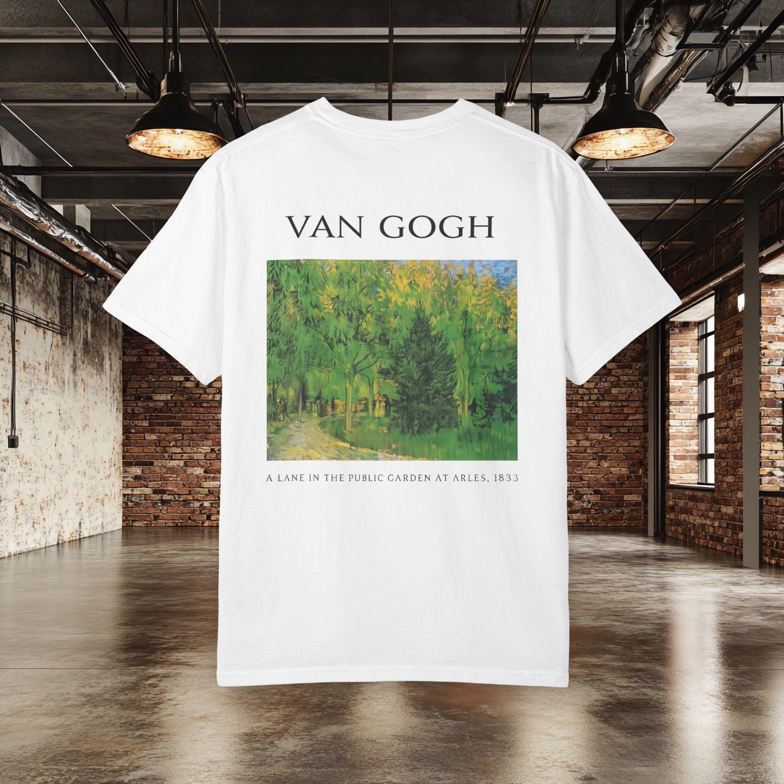 Van Gogh Garden Path Tee, Public Garden at Arles Shirt, Landscape Painting T shirt, Nature Art Museum Tee, Unisex Gift M