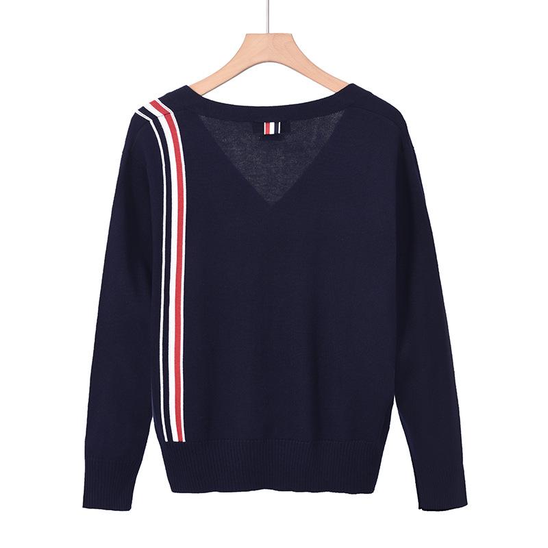 2025 Autumn Men's Korean Striped Wool Cardigan Sweater