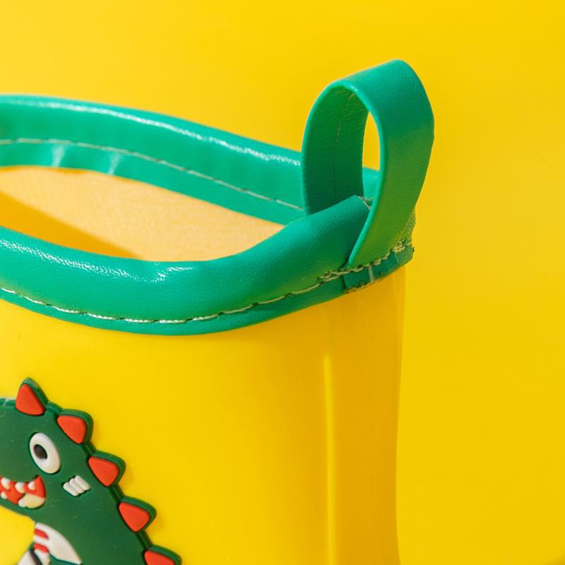 New Children's Rain Shoes Baby Rain Boots Cute Cartoon Water Shoes Outdoor Waterproof and Non-slip Dinosaur Male and Female Students