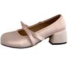 Fan Jieya Foreign Style Princess Style Mary Jane Shoes Women's Spring 2025 New Thick Heel Small Fragrant Style Ballet Single Shoes Women