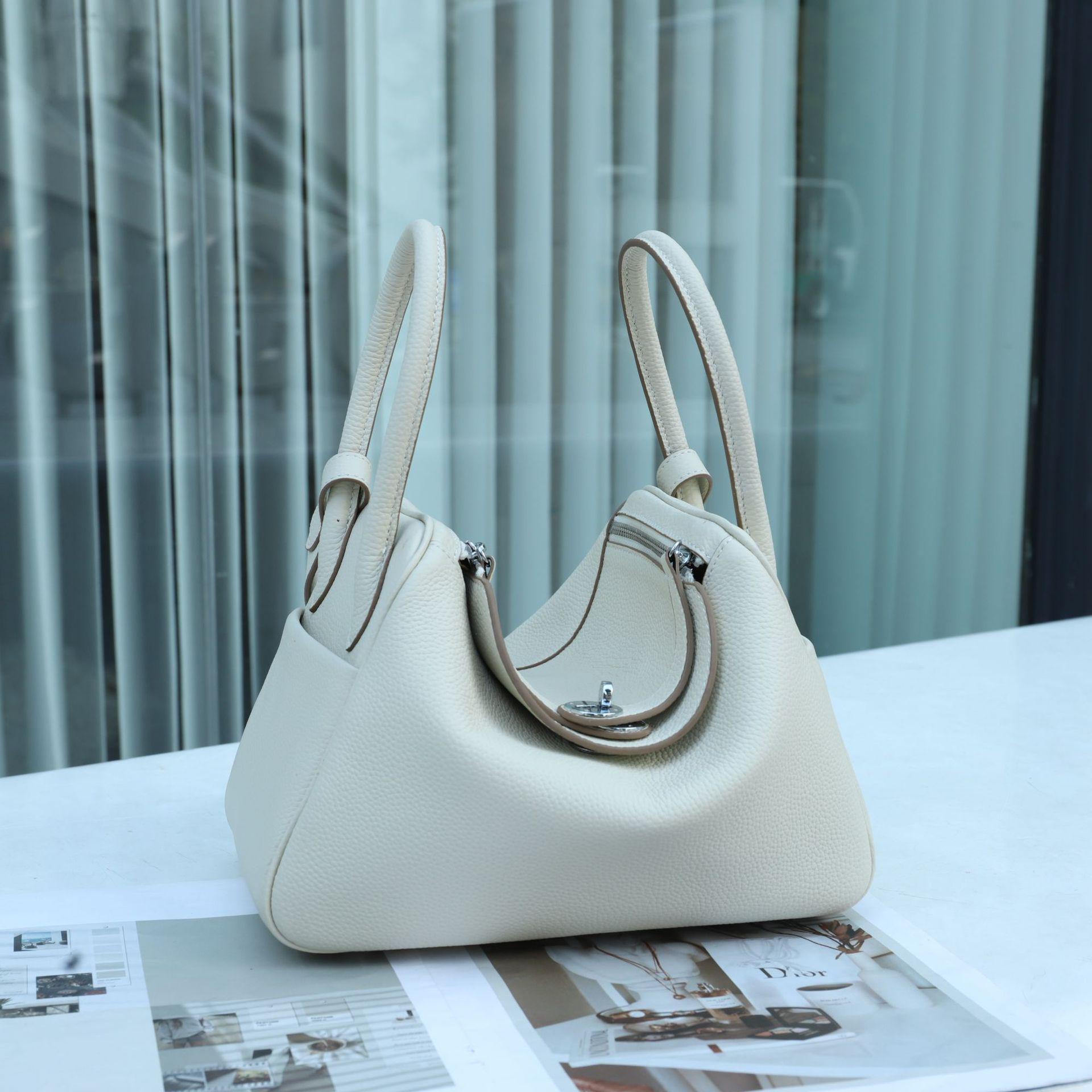 

Универсальная летняя сумка-доктор Lindy из коровьей кожи 2025 года: Женская сумка через плечо из натуральной кожи 26x15x18 cm