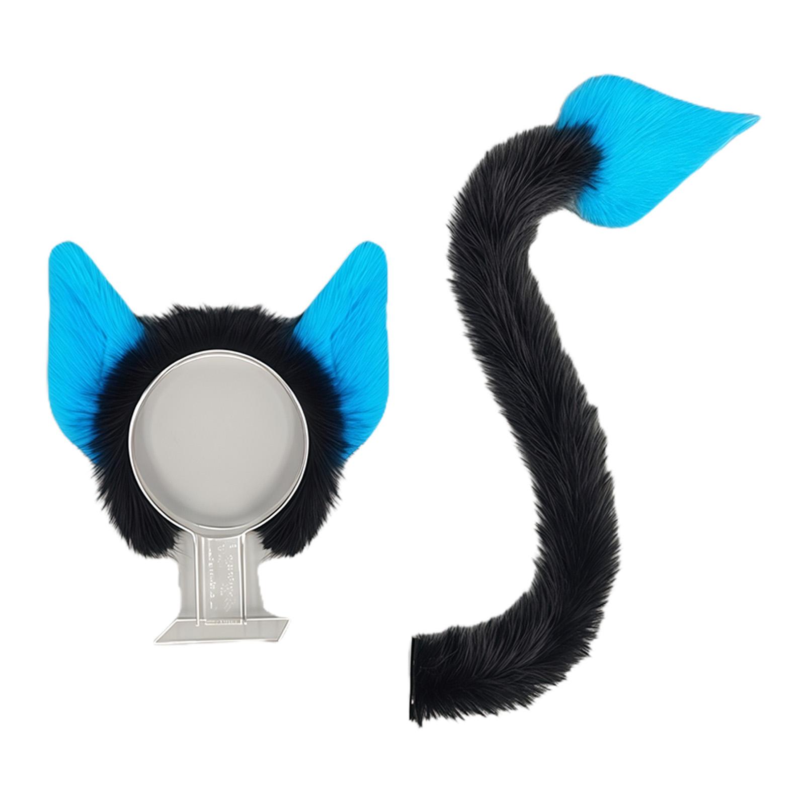 

Плюшевые ободки с рожками дьявола и хвостом-сердечком, 2 шт., костюм дьявола, Хэллоуин, косплей, для вечеринки синий