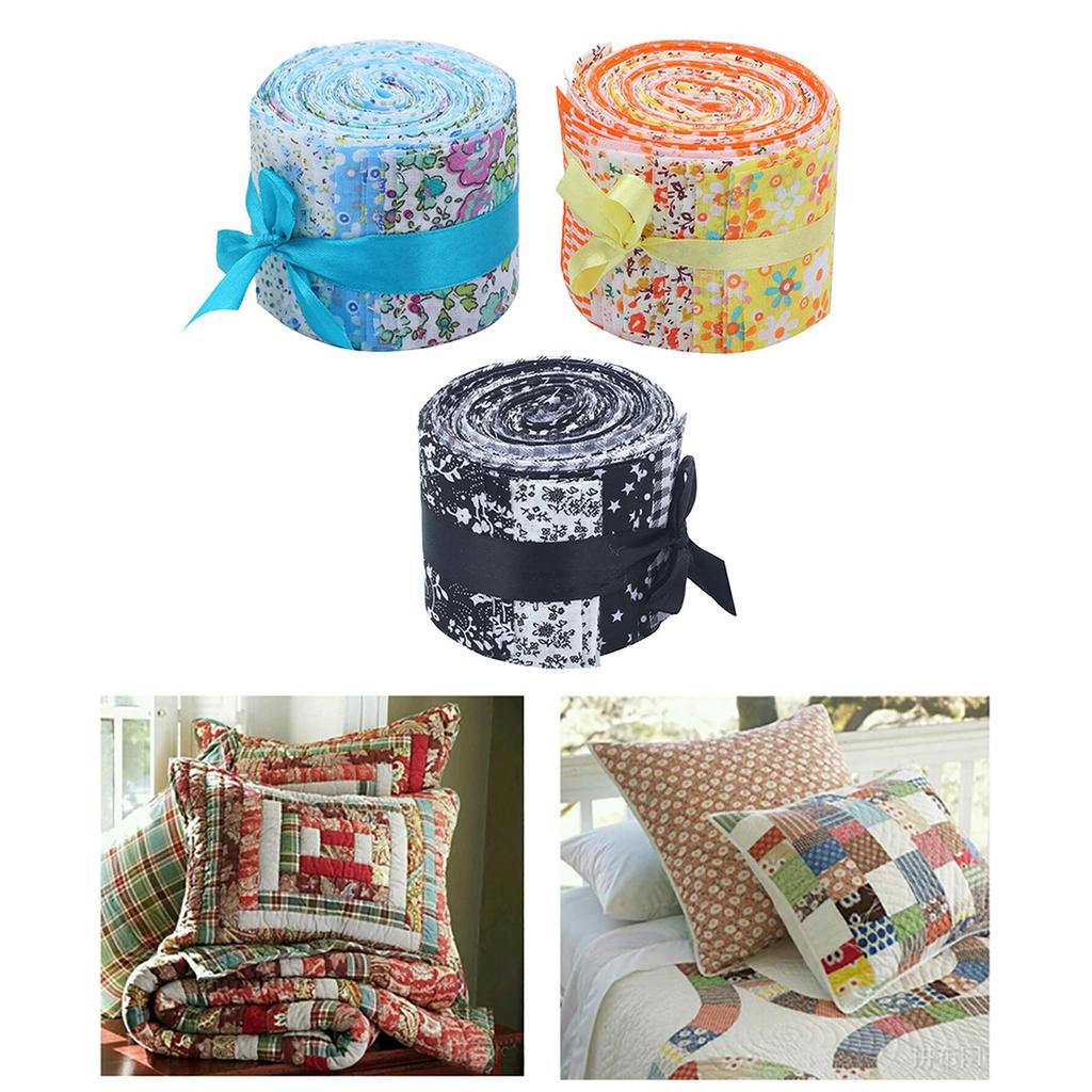 20 Pieces 2.4 Inch Jelly Roll Floral Cotton Craft Roll Up Sewing DIY
