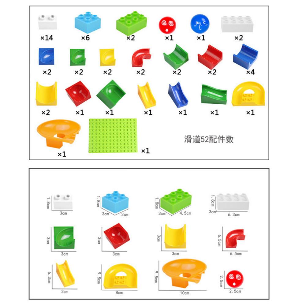 104 Stück Fun Lock Duplo Marble Race Run Maze Ball Track Baubausteine ​​Lernspielzeug