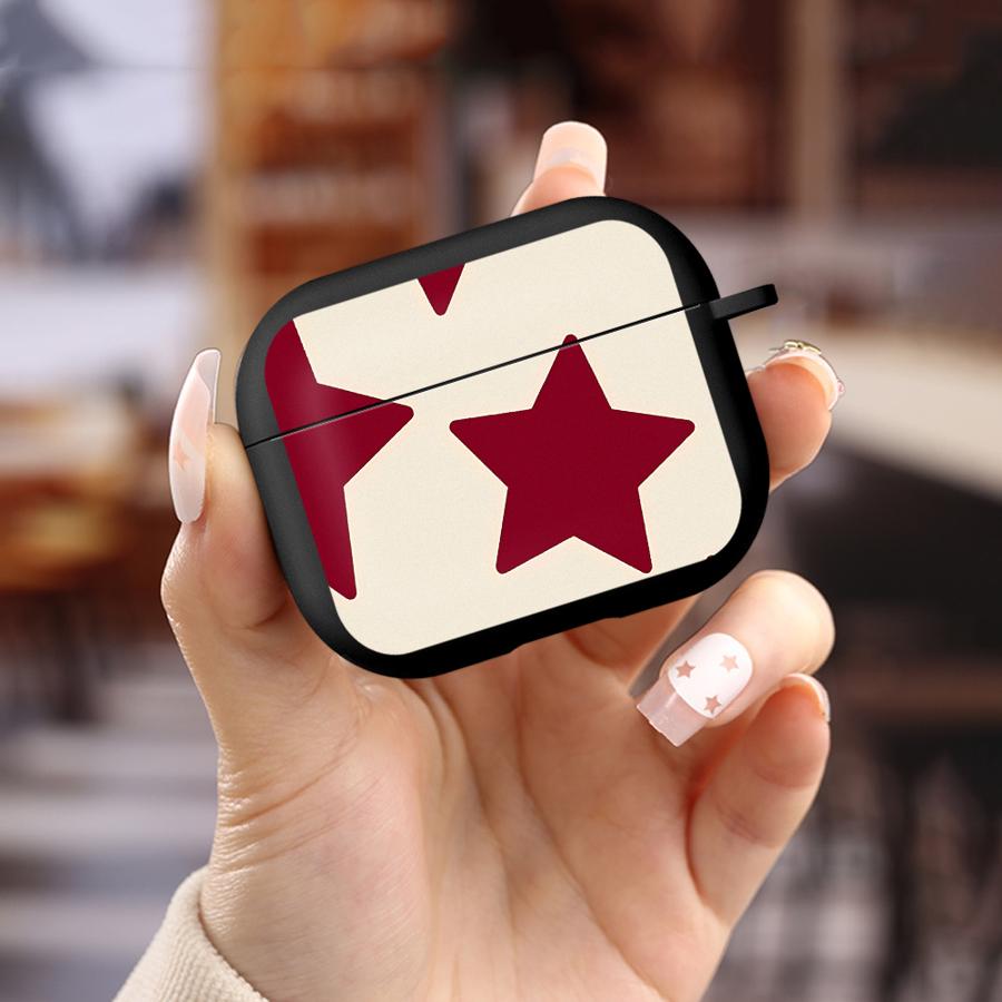 Earphone Cases Cover Case For Airpods Pro3 Pro2 2 4 3 1 Pro Retro Red Star