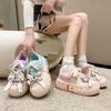 Fashion 5CM New Designer Cute Butterfly Knot Women Sneakers Big Toe Platform Fashion Shoes Slip On Skateboard Walking Tennis for Girls