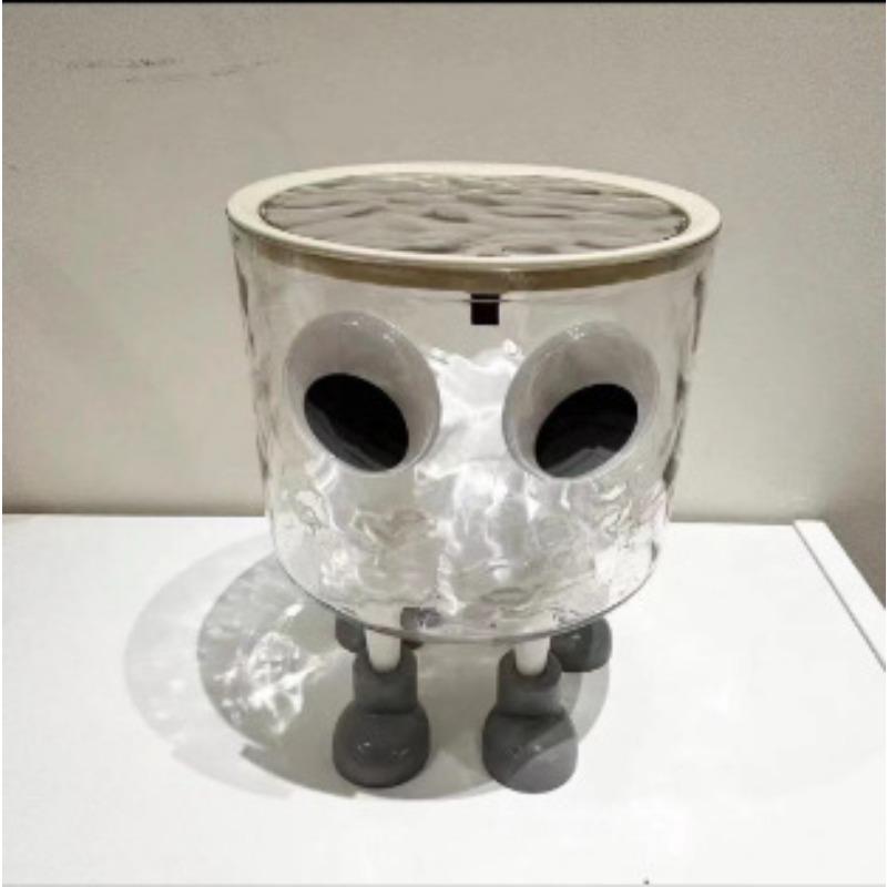 Transparent Water Ripple Pattern Storage Box | Bathroom Tissue Box with Lid | Desktop Organizer for Hair Clips, Scrunchies & Hair Ties