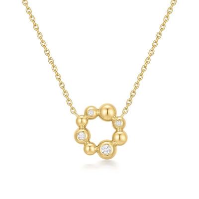 ANIA HAIE Gold Unbalanced Bead Circle 925 Silver Necklace N066-03G