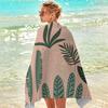 Summer Tropical Ultra-fine Fiber Beach Towel with Sun Protection