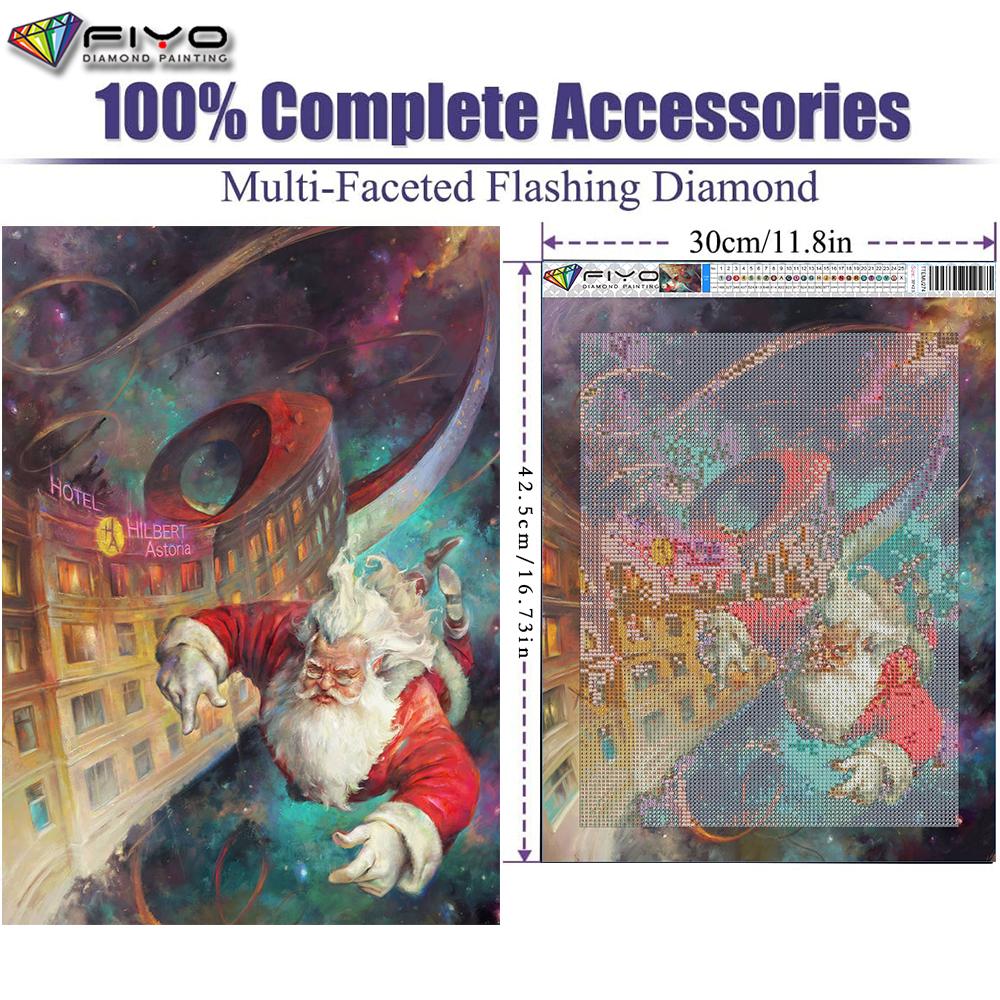 Diamond Painting Full Round Drill Diamond Santa Claus Round Diamond Painting Handmade Diy Diamond Mosaic Painting Home Decoration