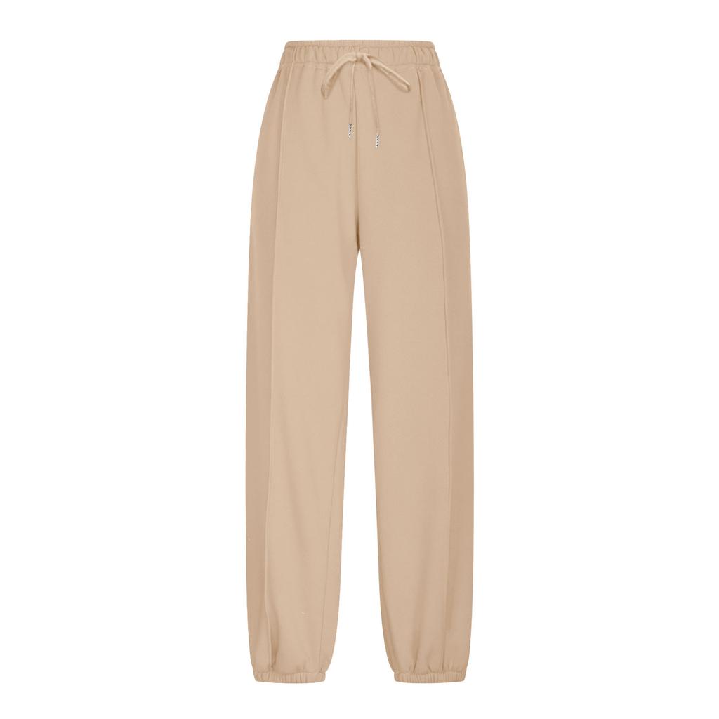 Women's Drawstring Trousers Solid Color Casual Sweatpants