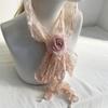 Elegant Hollow Out Mesh Head Wrap Soft Cupro Fiber Hat Bandana Headscarf For Summer Fashion Accessory