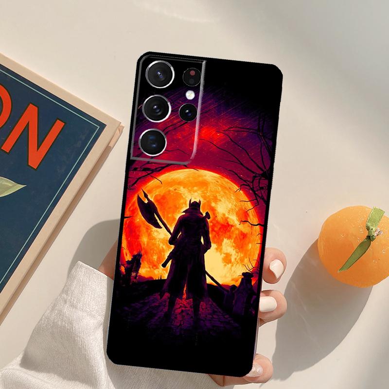 Bloodborne Dark Souls Phone Case For Samsung Galaxy S22 S23 S21 Ultra S20 FE S8 S9 S10 Plus Note 10 20 Ultra Cover