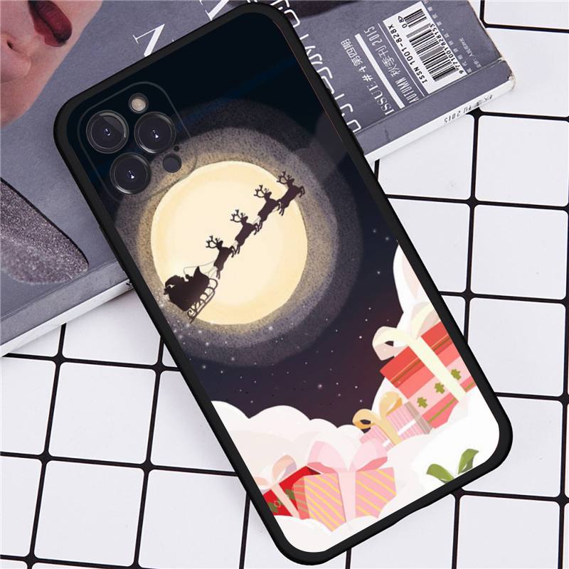 Christmas Santa Claus Elk Phone Case For iPhone 14 11 12 13 Mini Pro Max 8 7 6 6S Plus X SE 2020 XR XS Funda Case