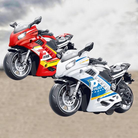 Children Motorcycle Toy Great Detail Lighting Sound Effects Inertial High Simulation