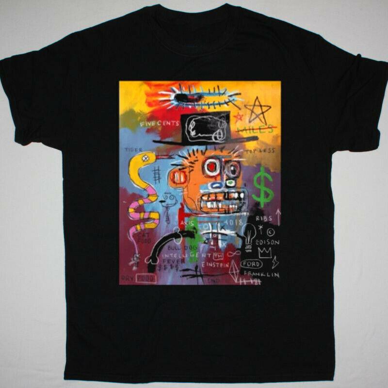 Vintage Jean Michel Basquiat 1985 Black T-Shirt Black Unisex Reprint S-345XL
